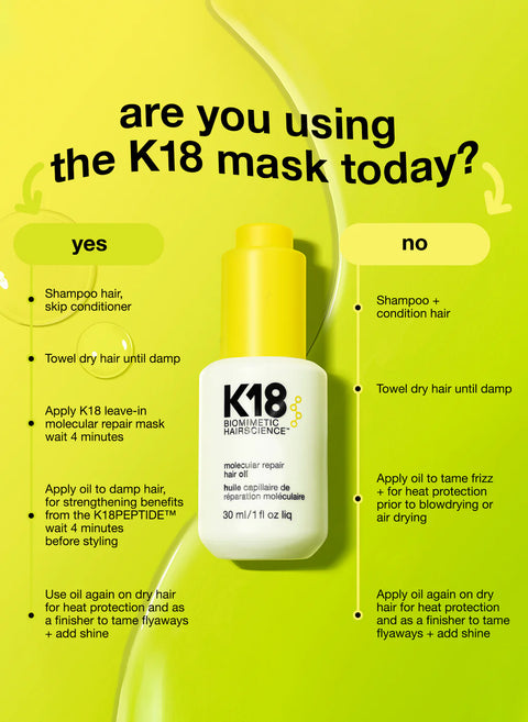 K18 Leave In Molecular Repair Hair Oil 30ml