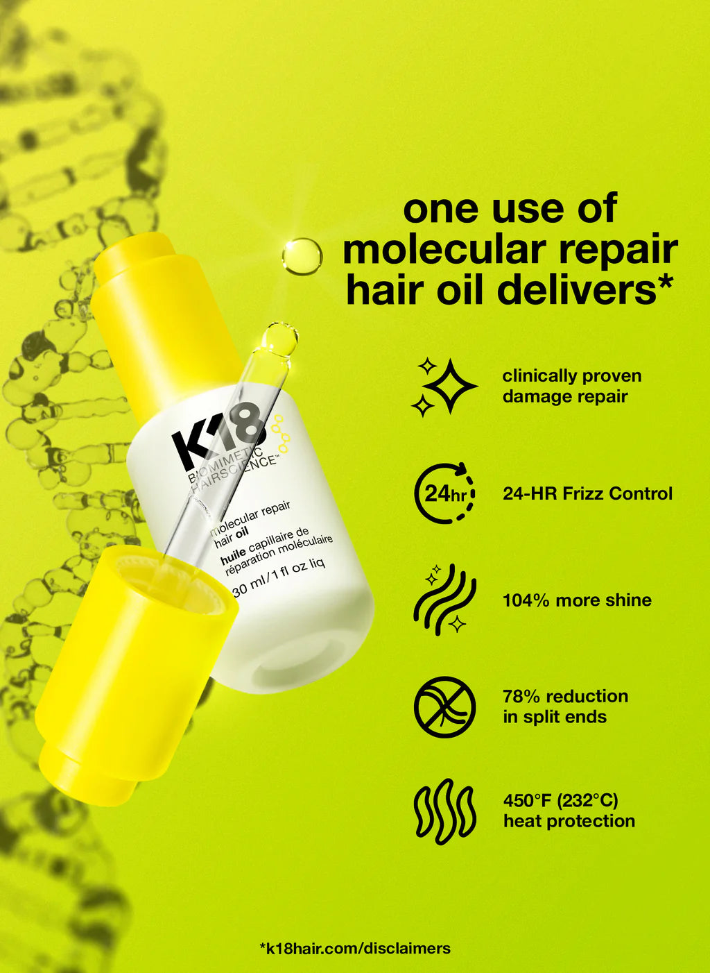K18 Leave In Molecular Repair Hair Oil 30ml